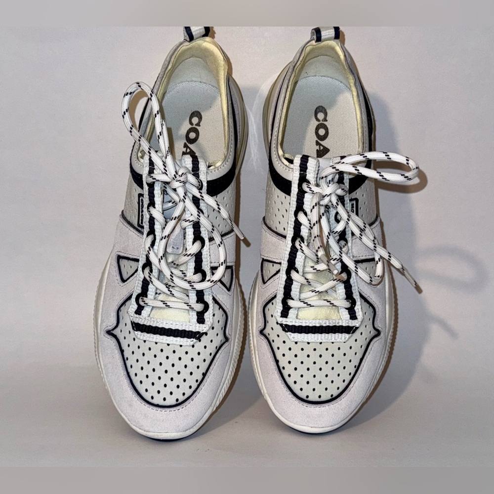 COACH CITYSOLE NEO Runner in White/Black Lace up Sneakers Women’s Size 6.5